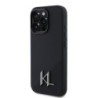 Karl Lagerfeld MagSafe Shadow Metal Initial Logo Silicone Case Θήκη προστασίας από σιλικόνη  – iPhone 16 Pro Μαύρο – KLHMP16LSCM