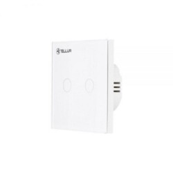 Tellur WiFi Switch 2 Ports 1800W 10A Έξυπνος διακόπτης WiFi 2 θυρών σε λευκό TLL331051