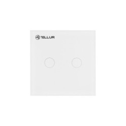 Tellur WiFi Switch 2 Ports 1800W 10A Έξυπνος διακόπτης WiFi 2 θυρών σε λευκό TLL331051
