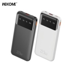 WK WP-63 Powerbank 10000mAh 22.5W με USB-A & USB-C Power Delivery - Μαύρο συλλογη χρωματων