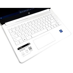 HP 14-dq0052dx, Celeron N4120/14 HD/4GB/64GB eMMC/Webcam/Win11 Home S - White