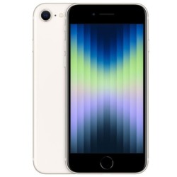 Μεταχειρισμένο Apple iPhone SE 2022 5G 64GB - White μπροστινή και πίσω όψη