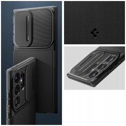 Spigen Optik Armor Back Cover Ανθεκτικό για Galaxy S25 Ultra - Μαύρο