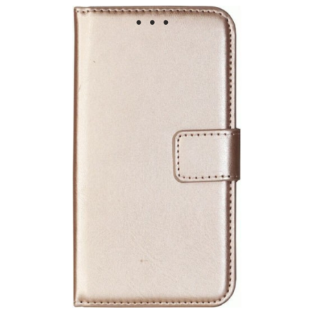 Θήκη flip με υποδοχή καρτών και δυνατότητα STAND για Xiaomi Redmi 14C - Χρυσό