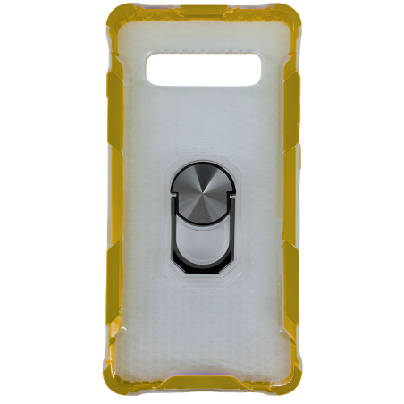 Θήκη Honeycomb Armor με Ring Holder για Samsung Galaxy S10 Plus - Κίτρινο