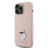 Karl Lagerfeld Choupette Metal Pin Hard Case Θήκη προστασίας από σιλικόνη  – iPhone 15 Pro Max Pink – KLHCP15XSMHCNPP