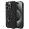 Karl Lagerfeld “Karl Script Logo” Hard Case Θήκη προστασίας από σιλικόνη – iPhone 15 Pro Black – KLHCP15LSKSBMCK