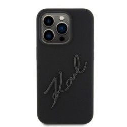 Karl Lagerfeld “Karl Script Logo” Hard Case Θήκη προστασίας από σιλικόνη – iPhone 15 Pro Black – KLHCP15LSKSBMCK
