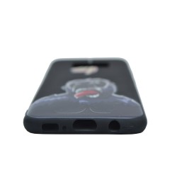 Θήκη σιλικόνης σχέδιο 'Hungry Gorilla' για Samsung S8 - μαύρο