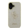 Guess Fixed Glitter Big 4G Logo Case Θήκη προστασίας από σιλικόνη – iPhone 16 Χρυσό – GUHCP16SHG4SGD