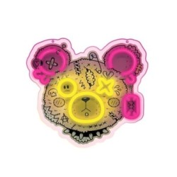 Forever Light Neon Punk Teddy Bear pink-yellow - Διακοσμητικό φωτιστικό τοίχου φωτιστικο