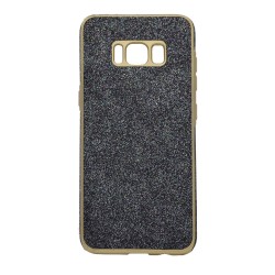 Θήκη σιλικόνης με εξωτερικό Glitter για Samsung S8 - μαύρο