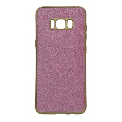 Θήκη σιλικόνης με εξωτερικό Glitter για Samsung S8 - ροζ