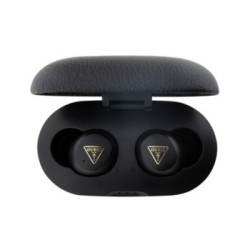 Guess Grained Printed Classic Logo True Wireless ENC Earphones Black - GUTWSPGTSPSK