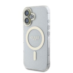 Guess IML Magsafe Case “Rhinestone Gold Lens + Screen” Θήκη προστασίας από σκληρό πλαστικό – iPhone 16 Clear/Glitter – GUOBPLTP1