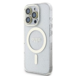 Guess IML Magsafe Case “Rhinestone Gold Lens + Screen” Θήκη προστασίας από σκληρό πλαστικό – iPhone 16 Pro Max Clear/Glitter – G