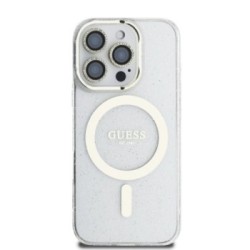 Guess IML Magsafe Case “Rhinestone Gold Lens + Screen” Θήκη προστασίας από σκληρό πλαστικό – iPhone 16 Pro Max Clear/Glitter – G
