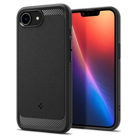 Spigen Rugged Armor (MagFit) iPhone 16e Case – Matte Black