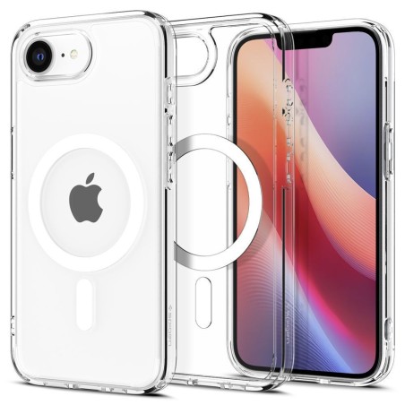 Spigen Ultra Hybrid (MagFit) iPhone 16e Case – Clear White