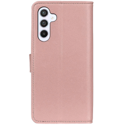 Θήκη flip με υποδοχή καρτών και δυνατότητα STAND για Samsung Galaxy A36 - Ροζ Χρυσό