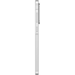 Πλευρική όψη του Samsung Galaxy A36 5G Awesome White με τα κουμπιά και το frame αλουμινίου