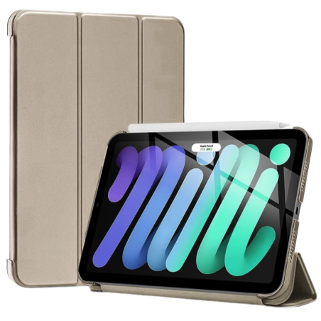 Θήκη Trifold Smart View και πίσω TPU για  iPad Mini 7/6 - Χρυσό