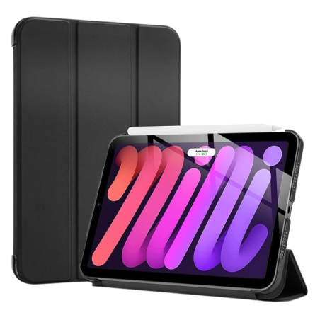 Θήκη Trifold Smart View και πίσω TPU για  iPad Mini 7/6 - Μαύρο
