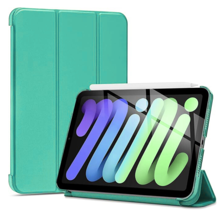 Θήκη Trifold Smart View και πίσω TPU για  iPad Mini 7/6 - Τιρκουάζ