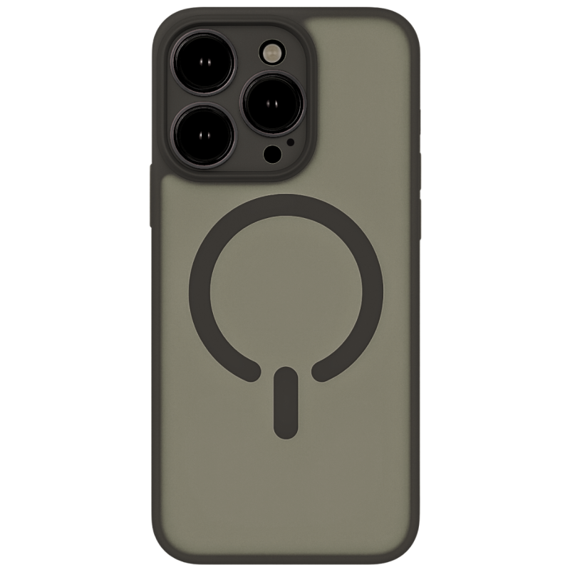 ObaStyle Semiclear Ματ Θήκη MagSafe για iPhone 15 Pro Max - Μαύρο ObaStyle Semiclear Ματ Θήκη MagSafe για iPhone 15 Pro Max - Μαύρο