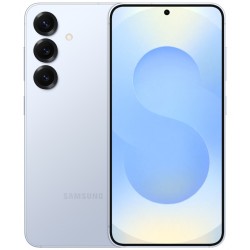 Γωνιακή προβολή του Samsung Galaxy S25 5G που δείχνει οθόνη και πίσω κάμερες