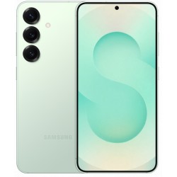 Γωνιακή προβολή του Samsung Galaxy S25 5G που δείχνει οθόνη και πίσω κάμερες