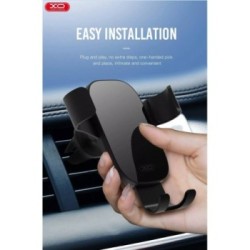 XO C37 Car Phone Holder Βάση στήριξης Smartphone αεραγωγών αυτοκινήτου Μαύρη
