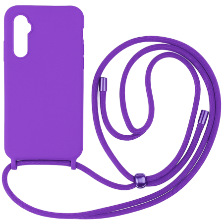 Θήκη Silky And Soft με Λουράκι Λαιμού για Samsung Galaxy A36 - Βιολετί