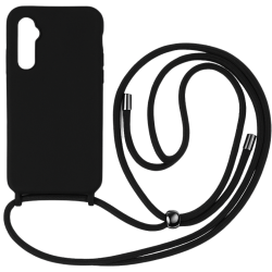 Θήκη Silky And Soft με Λουράκι Λαιμού για Samsung Galaxy A36 - Μαύρο