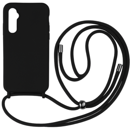 Θήκη Silky And Soft με Λουράκι Λαιμού για Samsung Galaxy A36 - Μαύρο