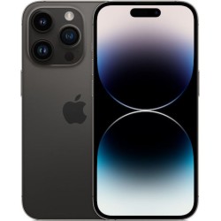 Μεταχειρισμένο Apple iPhone 14 Pro 5G 256GB - Midnight Black μπροστινή και πίσω όψη