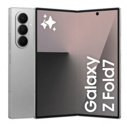 Samsung Galaxy Z Fold7 5G ασημί, κλειστό, με τριπλή κάμερα και μινιμαλιστικό design στην πλάτη