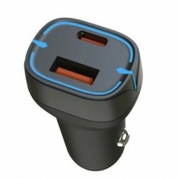 XO - USB & USB-C Φορτιστής Αυτοκινήτου 3A 20W με Θύρες: 1xUSB 1xType-C - Μαύρος