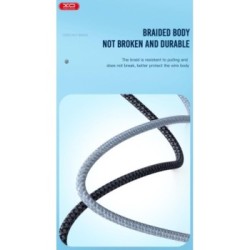 XO - R211C Καλώδιο Ήχου 3.5mm σε 3.5mm Braided – 1 Μέτρο