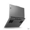 Πίσω όψη Lenovo LOQ 15ARP9 με σύστημα εξαερισμού και το λογότυπο LOQ σε Luna Grey