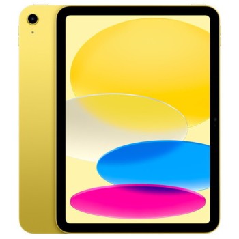Μπροστινή και πίσω όψη του Apple iPad 2025 με λεπτό σχεδιασμό, μεγάλη οθόνη και κάμερα στο πίσω μέρος.