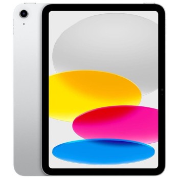 Μπροστινή και πίσω όψη του Apple iPad 2025 11" 128GB Silver με λεπτό σχεδιασμό, μεγάλη οθόνη και κάμερα στο πίσω μέρος.