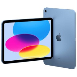 iPad 2025 μπλε χρώμα - εμπρόσθια και πίσω όψη με έμφαση στο design