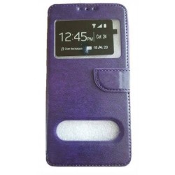 Θήκη flip με Call Display,δυνατότητα απάντησης και STAND για LG K8 (2017) - Μωβ