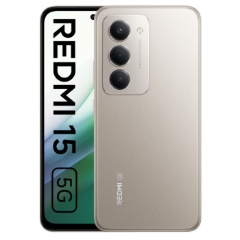 Εμπρόσθια και οπίσθια όψη του Xiaomi Redmi 15 NFC 5G σε χρώμα Titanium