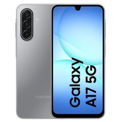 Samsung Galaxy A17 5G γκρι μπροστινή και πίσω όψη