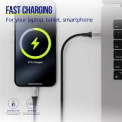 Καλώδιο Allity AUC-01 USB-c - USB-c 1,0 m 100W μαύρο