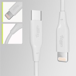 Καλώδιο Allity AUC-02 USB-c - lightning 1,0 m 27W λευκό