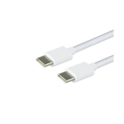 Καλώδιο φόρτισης και μεταφοράς δεδομένων GreenMouse – USB-C σε USB-C 2,0 m σε λευκό χρώμα - Braided - 46956806