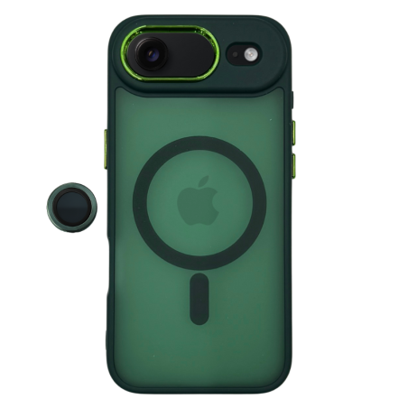 Θήκη MagSafe Magnetic για Apple iPhone 17 Air - Σκούρο Πράσινο φορεμένο σε συσκευή πίσω όψη